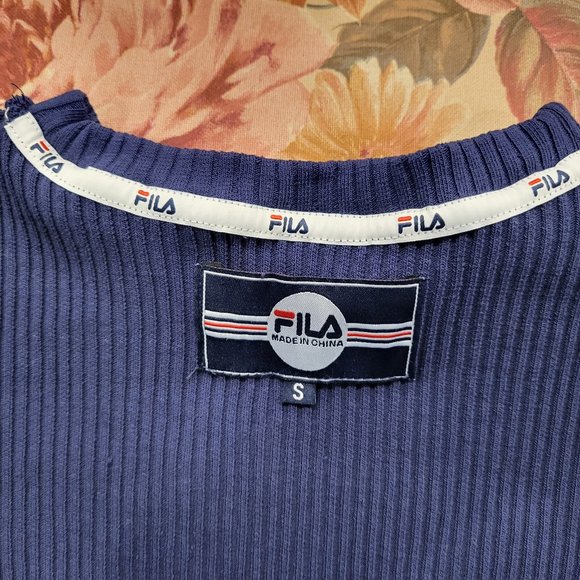 Fila Cotton Sweater Navy Blue Size Small - Picture 3 of 4